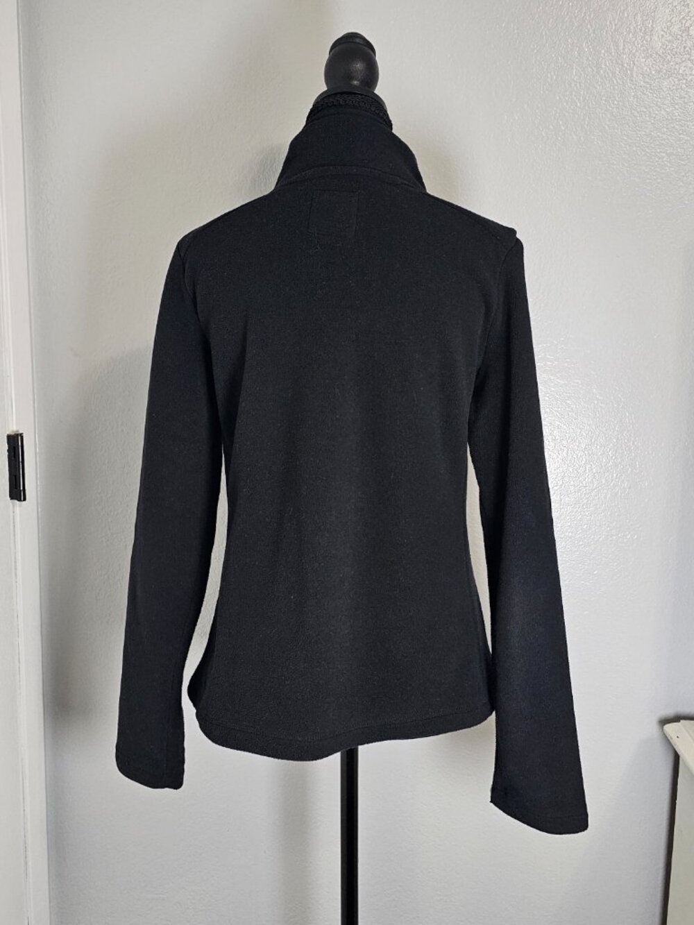 Vintage Old Navy Y2K Black 1/4 Zip Fleece Pullover Sweater – Women's Size Small - Picture 3 of 6